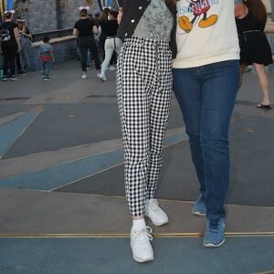 Gingham high waisted pants